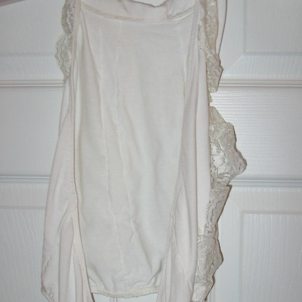 Have & Have Black Hot Pants Shorts & White Collared Lacy Halter Top Women's Larg - Picture 5 of 5